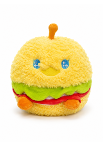 Fuzzy Chick Burger Plush with Sparkly Eyes