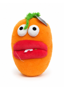 Silly Orange Monster Plush with Googly Eyes