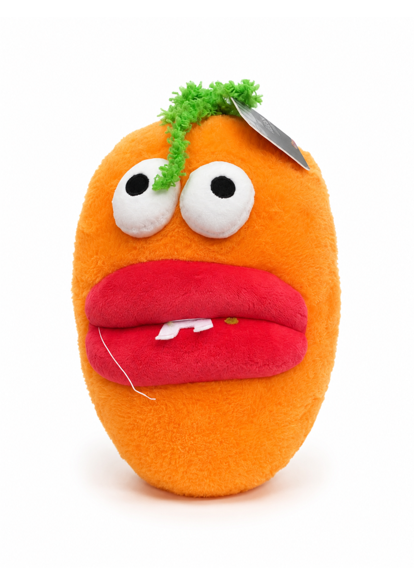 Silly Orange Monster Plush with Googly Eyes
