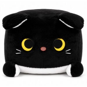 Black Cat Cube Plush Soft Square Kitty Toys