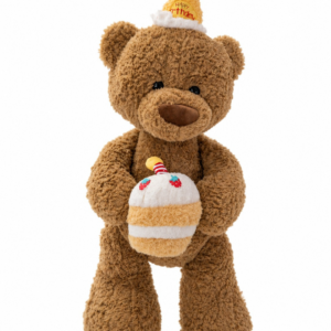 Happy Birthday Teddy Bear with Cake, Soft Plush 100cm