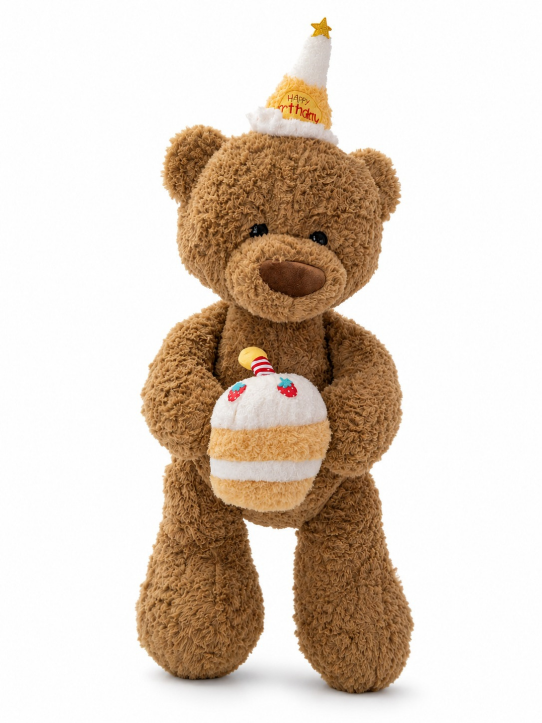 Happy Birthday Teddy Bear with Cake, Soft Plush 100cm