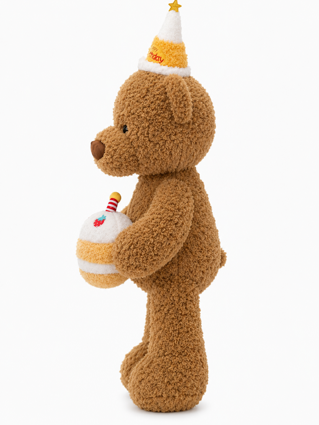 Happy Birthday Teddy Bear with Cake, Soft Plush 100cm - Image 2